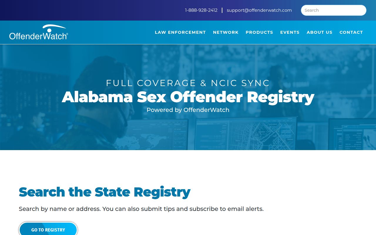 OffenderWatch Alabama sex offender network